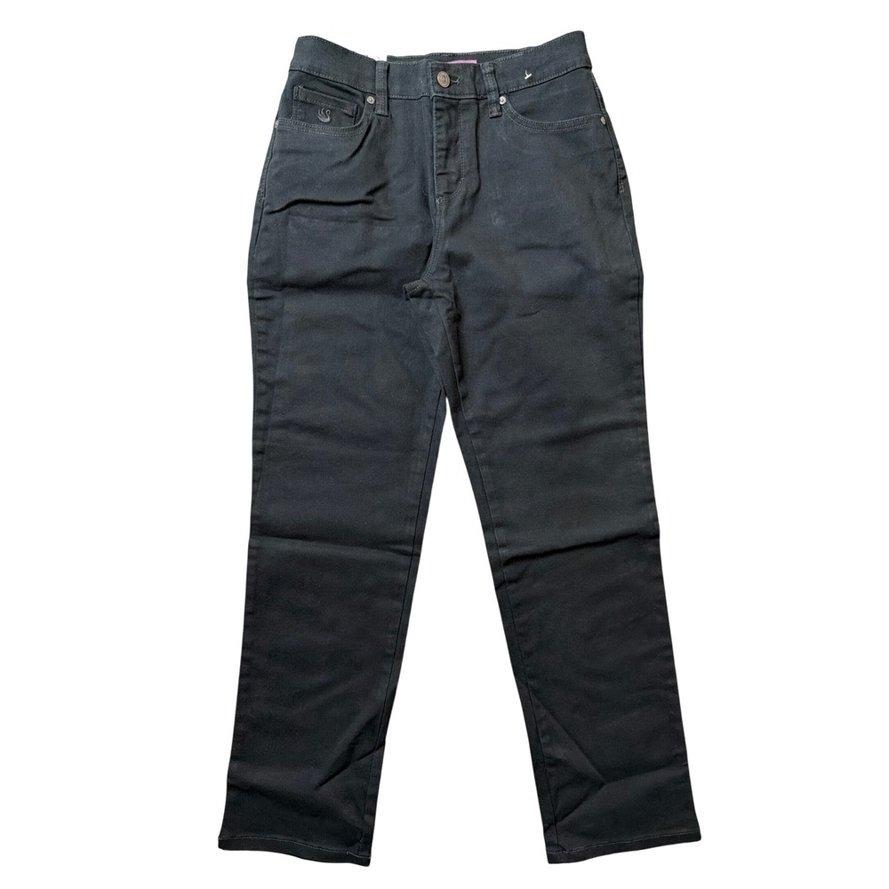 Gloria Vanderbilt Jeans Womens 4S Amanda Black Tapered High Rise Stretch NEW